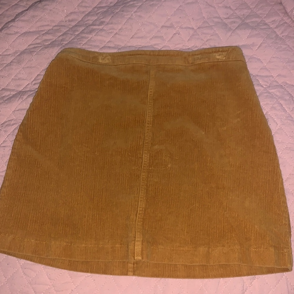 burnt orange colored skirt